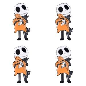 Set of 4 Disney Nightmare Before Christmas Oogie Boogie Kawaii Soft Enamel Pin